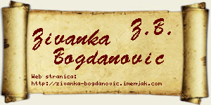 Živanka Bogdanović vizit kartica